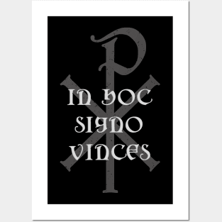 IN HOC SIGNO VINCES Chi Rho Christogram Posters and Art